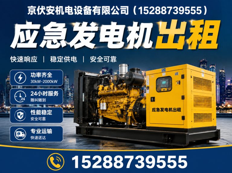 滁州应急发电机出租展示图